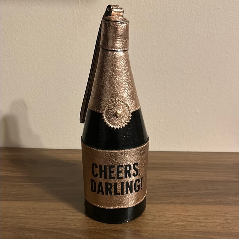 Kate Spade "Cheers Darling" Champagne Wristlet - Picture 2 of 5